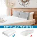 Breling 2 Pcs Silk Pillowcase for Memory Foam Neck Satin Pillow Case for Contoured Support Headrest Wave Shape Soft Smooth Headrest Cover (Light Gray)