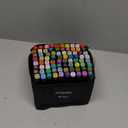 ATOPSTAR 80 Colors Alcohol Markers Artist Drawing Art for Kids Dual Tip Adult Coloring Painting Supplies Perfect Boys Girls Students Adult(80 Black Shell)