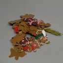 24Pcs Gingerbread Man Ornaments for Christmas Tree Decorations Mini Gingerbread Hanging Charms Decorative Hanging Ornaments Christmas House Decor Xmas Holiday Indoor Decorations