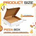 Fullhawl 10 Pcs Pizza Boxes 12 x 12 Inches B-Flute Corrugated White Pizza Box, Grease Resistant Kraft Takeout Containers Packing Boxes for Homemade Cake, Cookies, Food and Crafts