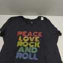 Peace Love Rock'n'Roll Distressed Rock Concert T-Shirt, 2XL