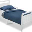 Delta Children Wood Sleigh Toddler Bed, White