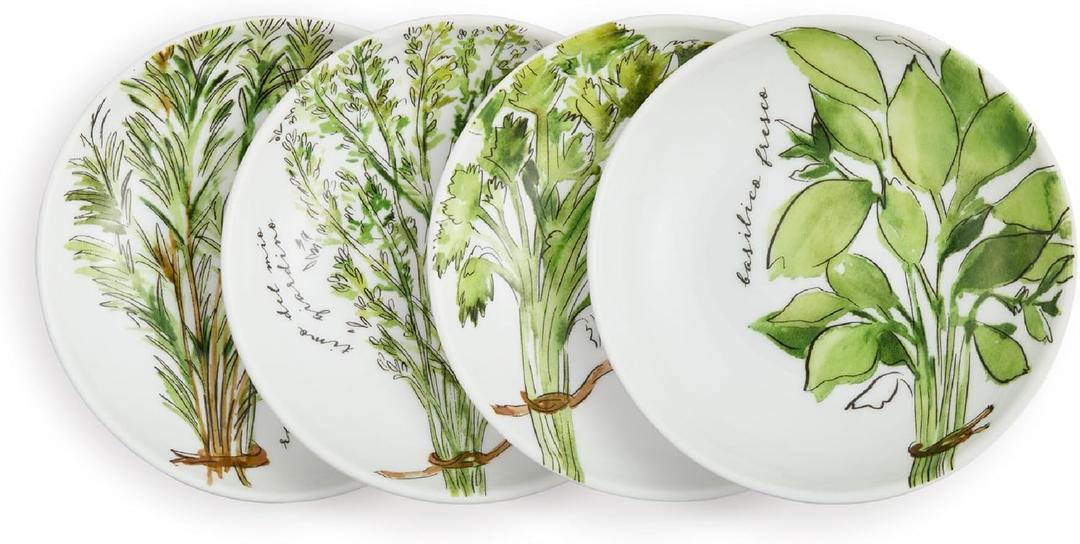 Rosanna Erbe Italiane Dipping Dishes  Porcelain Sauce Dishes, Perfect Side Dish Bowls for Bread, Olive Oil, Condiments & Dips
