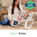 Ingenuity Keep Cozy 3-in-1 Grow with Me Vibrating Baby Bouncer Seat & Infant to Toddler Rocker, 0-30 Months Up to 40 lbs (Linden)