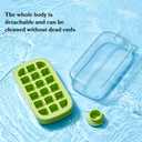 2-in-1 Ice Cube Tray and Storage Container, 18 Cubes, Ice Cube Tray with Lid and Bin,Ice Cube Trays for Freezer,Stackable with Storage Iced Bucket Kits, for Soup, Food, Cocktail, Coffee