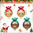 Simgoing 12 Pcs Gingerbread Christmas Ornaments 2.4 Inch Glitter Brown and Gold Gingerbread Tree Decoration Xmas Hanging Ginger Bread Ball Ornaments for Holiday Garlands Fireplaces Mantle Decor