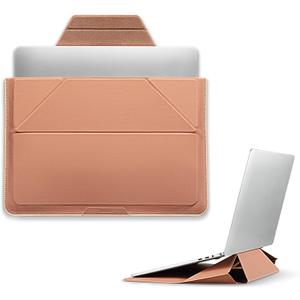 MOFT Laptop Carry Sleeve, 2-in-1 Laptop Bag & Stand for 16" MacBook Air/Pro & Dell/HP/Lenovo/Asus, Stylish Slim Computer Sleeve Bag with Expandable Storage for Computer Accessories, Class Nude