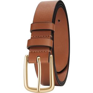 Women's Belt Fashion Multicolored Waist Leather Belts for Jeans Pants with Pin Buckle (M)