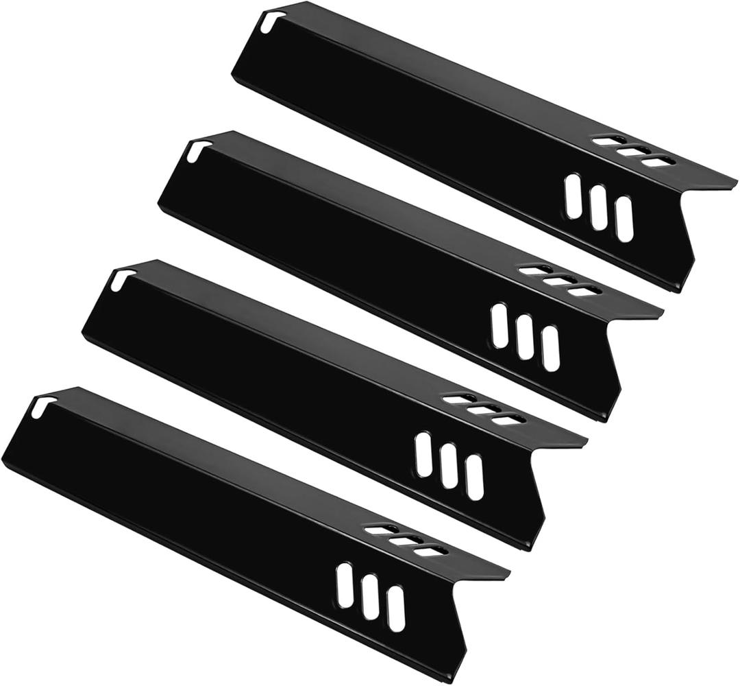 Unicook 4 Pack 15 Inch Grill Heat Plates Replacement Parts for Dyna-Glo DGF510SSP, DGF493BNP, Porcelain Grill Burner Covers, BBQ Heat Shields for Uniflame GBC1460W