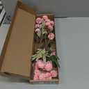 Floroom 5pcs Pink Faux Silk Mums Artificial Flowers, Bulk Fake Small Mini Chrysanthemums with Stems for DIY Blush Wedding Centerpieces Floral Arrangements Vase Fillers Home Decorations