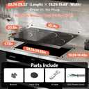 30 Inch Electric Cooktop 9000W High Power, 240V Hard Wired | 30 Inches 5 Burners Ceramic Stove with Large Tripple Ring, Timer, Safety Lock, Cut-out Size: 29.13" x 19.29", Built-in