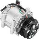 TadaMark A/C Air Conditioner Compressor With Clutch Fit for Honda Fit 1.5L 1.5 2009-2014 L4 2009 2010 2011 2012 2013 2014 Compressor comes with 5 Grooves, Replace for CO-11312C