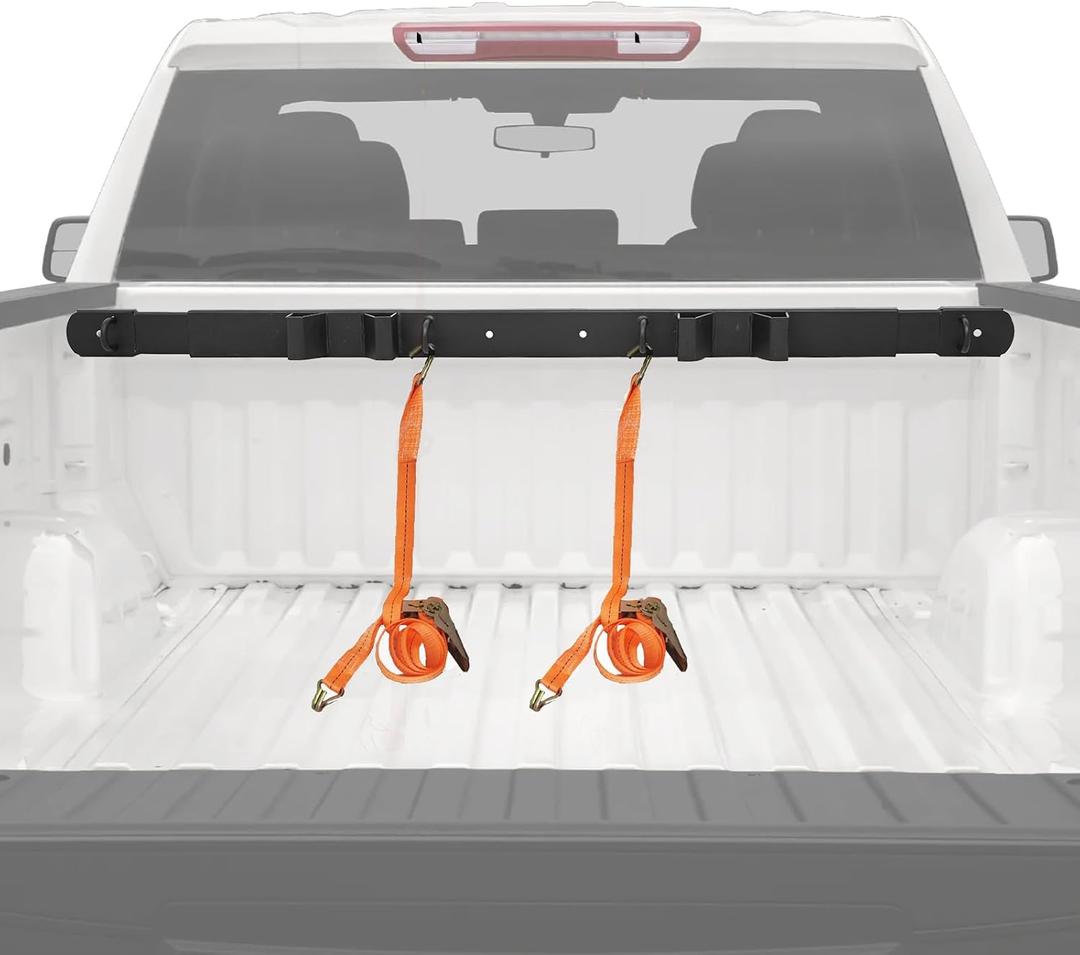 Adjustable Motorcycle Tie-Down Rack forFull Size Pickups,Adjustable Width from 54" to 86.7"Suitable for 2 Motorcycles