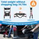 Rollator Walker for Seniors/Adults Foldable Rolling Walker with Seat 330 lbs Capacity 4 Big 8 inch Wheels Hand Grips Adjustable Height Lightweight Aluminum Walker Removable Back Support 7209(Red)