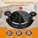 Vitoler Pro Chicken Shredder Tool, 108 Chicken Breast Shredder Tool Twist,Chicken Grinder withTransparent Lid,Ergonomic Handle,Non-Slip,Meat Shredder for Shredding Chicken Breast, Pork and Beef (black)