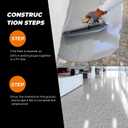 Epoxy Colored Sand Floor Paint, Marble Gray, 1 Gallon | Covers 35Sq Ft, Self-Leveling Decorative Concrete Floor Paint, for Home, Factory, Garage, Patio and Yard