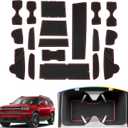 SKTU Door Slot Mat for 2024 2025 Hyundai Santa Fe Door Groove Gate Pad 18Pcs Fit 2024 2025 Santa Fe Accessories Door Compartment Cup Center Console Liners 2024 2025 Santa Fe Floor Liners (Red)