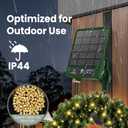 Solar Wreath Hangers for Front Door with 60 LED Lights, Compatible with Lighted Wreaths, Large Suction Cup Hook for Glass Window Outdoor Porch Decorations