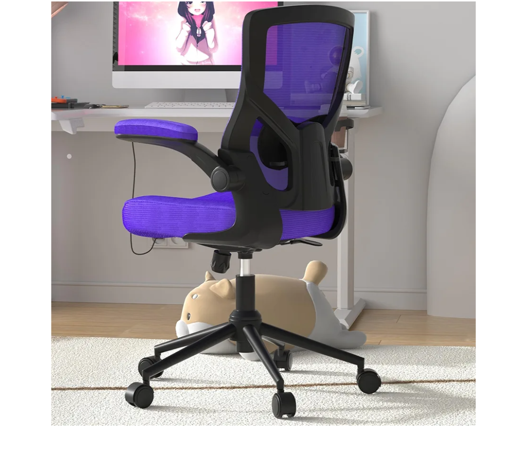 Office Chair, High Back Desk Chair Adjustable Height and Ergonomic Design Home Office Computer Chair Executive Lumbar Support Padded Flip-up Armrest Swivel Task Chair