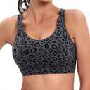 High Impact Sports Bras for Women,Racerback Running Bra Workout Crop Tank Tops Longline Sports Bra Push up XXL