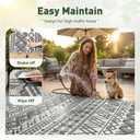 MontVoo Outdoor Rug Carpet Waterproof 9x12 Outdoor Patio Rug Mat Reverisble Plastic Straw Outdoor Rug for RV Camping Picnic Beach Balcony Boho Grey Large