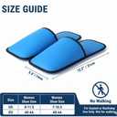 Gel Cold & Hot Therapy Slippers - 360 Full Foot Coverage for Plantar Fasciitis, Neuropathy, and Swelling Relief - Pliable Gel Ice Pack Wrap for Post-Surgery, Chemo, and Sore Feet(Blue, Large)