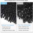 18 Inch Burmese Curly Half Wig Human Hair for Black Women Spiral Curl Ends Glueless Wear & Go Drawstring Wig 180% Density Flip Over Beginner Friendly No Glue No Sew Natural Black