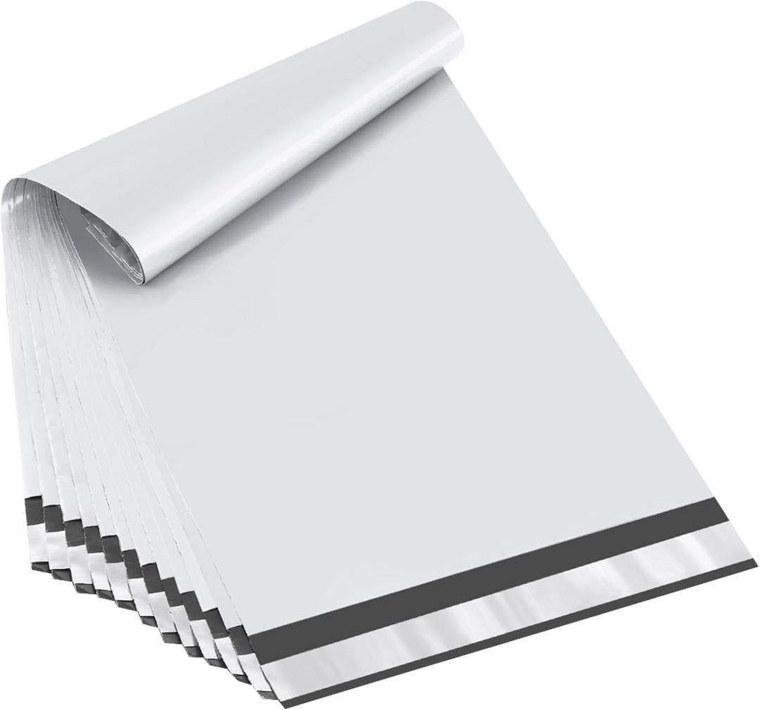 UCGOU 17.7x22 Large Poly Mailers White Shipping Bags Self-Sealing Waterproof and Tear-Proof Shipping Envelope for Small Business Mailers Poly Bags for Clothing, Books 50 Pack
