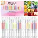 Peacecolor 16Pcs Cuticle Oil Pen for Nails Portable Nail Moist Nail Strengthener Nails Care Kit for Treatment Care Nail Softener and Strengthener