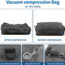 Vacuum Bags for Travel,Vacuum Bags for Travel with Wireless Vacuum Pump,IP67 Reusable Vacuum Compression Bags for Suitcases(1PC+Pump)