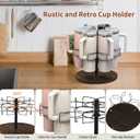 Water Bottle Organizer for Stanley 40 oz Tumbler with Handle, Rotatable Stanley Cup Organizer Holder, Kitchen Organizers and Storage for Cabinet with Non-Slip Pad, Black (Large)