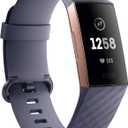 Fitbit Charge 3 Fitness Activity Tracker, Rose Gold/Blue Grey, One Size (S & L Bands Included) 