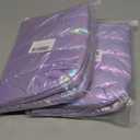 Pack of 2 Hiroyuki Iridescent Quilted Makeup Bag (LOVE, Purple) 