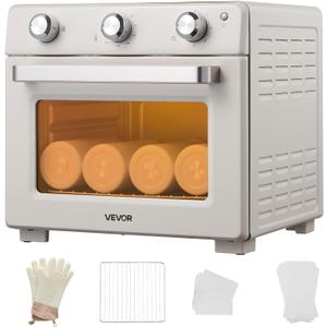 VEVOR Sublimation Oven Machine, 26 Qt, Fits 40oz Tumblers, with 50 Shrink Films, 1 Tape and 2 Heat Gloves, 360 Turbo Convection for Sublimation Blank Tumblers, Mugs, Bowls, Off-White