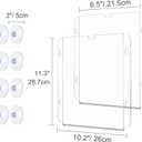Kingrol 2 Pack 8.5x11 Acrylic Sign Holders with Suction Cups, Window Sign Holder, No-Drill Wall Mount - Durable Display & Quick Paper Change for Office, Store & Restaurant Ads