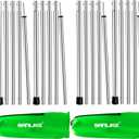 SANLIKE Camping Tent Tarp Poles Set for Canopy Awning Shelter Backpacking Hiking - Telescopic Adjustable Length Tent Sunshade Support Stick Rods (Adjustable Length - Steel 2packs)
