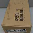 Tulip Privacy Door Knob with Lock, Modern Cylindrical Keyless Door Knob for Bedroom and Bathroom, Quiet & Easy Install for Standard Doors, Satin Nickel, 2 Pack