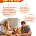 2 x Paw Print Kit for Dogs, Inkless Clean Touch 3.14.9 in, Dog Nose Print Kit with Ink Pad, Frames and Stickers, Mess-Free for Cats Puppies Kittens Memorial (Black)