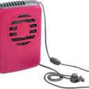O2COOL Battery Powered Deluxe Necklace Fan For Personal Cooling With Adjustable Lanyard (Pink)