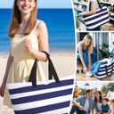 Beach Bag with Detachable Cooler, 54L Large Beach Bags Waterproof Sandproof for Women, Travel Tote Bag for Family, Gym