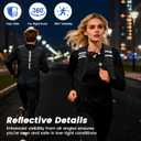 KUKZO Weighted Vest Woman, 6/8/12/16/20/25/30 Lb Unisex Reflective Strength Training Weight Vest For Running, Jogging, Cardio & Workouts (Black)