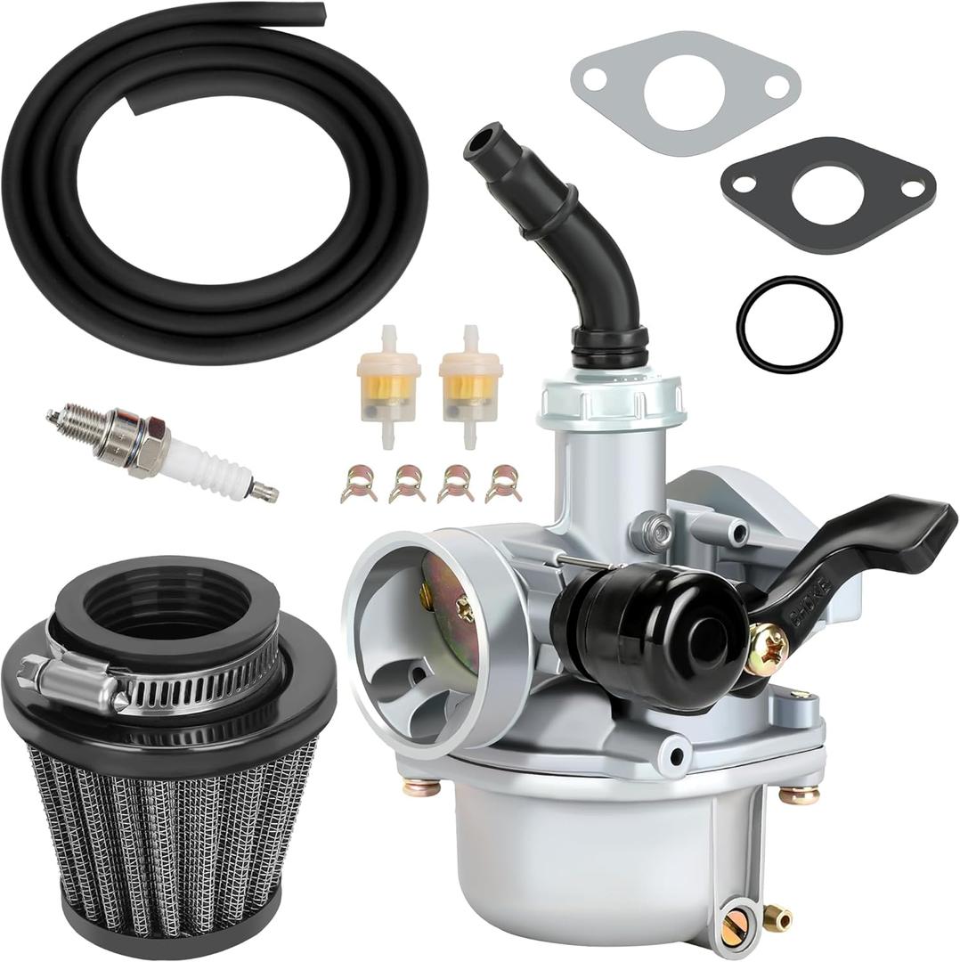YOXUFA PZ19 Carburetor 19mm Carb for 125cc 110cc 50cc 70cc ATV Pit Dirt Bike Coolster Apollo Baja Kazuma falcon TaoTao DB10 DB24 GK110 Chinese Quad 4 Wheel Parts Black