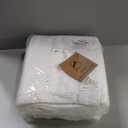 BOUTIQUO 100% Cotton Bed Blanket, Breathable Thermal Blanket King Size, Soft Honeycomb Waffle Blanket 90"x102", Cotton Bed Blanket, Perfect for Layering Any Bed for All Season, White