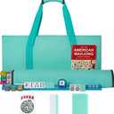 American Mahjong Game Set, 166 Light Green Tiles, 4 All-in-One Color Rack/Pushers, Complete Mahjong Tile Set, Light Green Carrying Bag