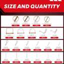 Cotter Pin Assortment Kit - 300PCS Heavy Duty Lynch Pin Set, Snap Pin, Hitch Pin & R Clip, Zinc-Plated Steel Linchpins for Tractor, Trailer, Truck, Lawn Mower, Farm Tools & Equipment