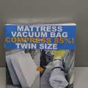 Mattress Vacuum Bag for Moving, Vacuum Seal Mattress Bag for Memory Foam or Inner Spring Mattresses, Compression and Storage for Returns, Leakproof Valve and Double Zip Seal (Twin/Twin-XL) (Clear)