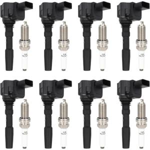 ECCPP 8 ignition coils with 8 iridium Spark Plugs,UF766,coils packs,for Audi RS7 2015-2018,S8 2017-2018 4.0L079905110N,079905110J,16551788,UF766