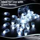 LIHAO 30PCS Mini LED Lights, LED Balloon Light Up Balloons for Party Decorations, Party Lights for Paper Lanterns Birthday Party Wedding Bedroom Halloween Christmas Decoration - White
