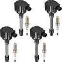 SYKRSS 4-Pack UF781 Ignition Coils & 95660 Spark Plugs Kit Compatible with Honda Civic CR-V 2017-2022, 1.5L L4 - Replaces UF781 CM11122