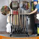 Heavy Duty Garden Tool Organizer Larage Storage Holder Storage Large Long Farming Tools Lawn Tool Metal Rack Shovel and Rake Organizer